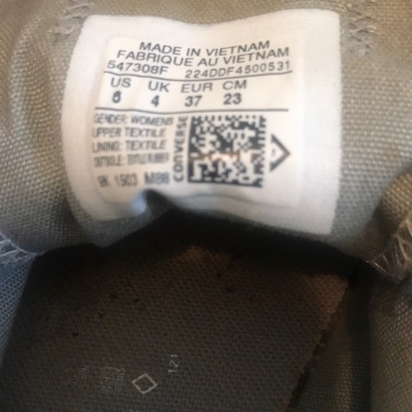 Converse Dainty Ox Dolphin Grey Stitched Pattern - Picture 4 of 6